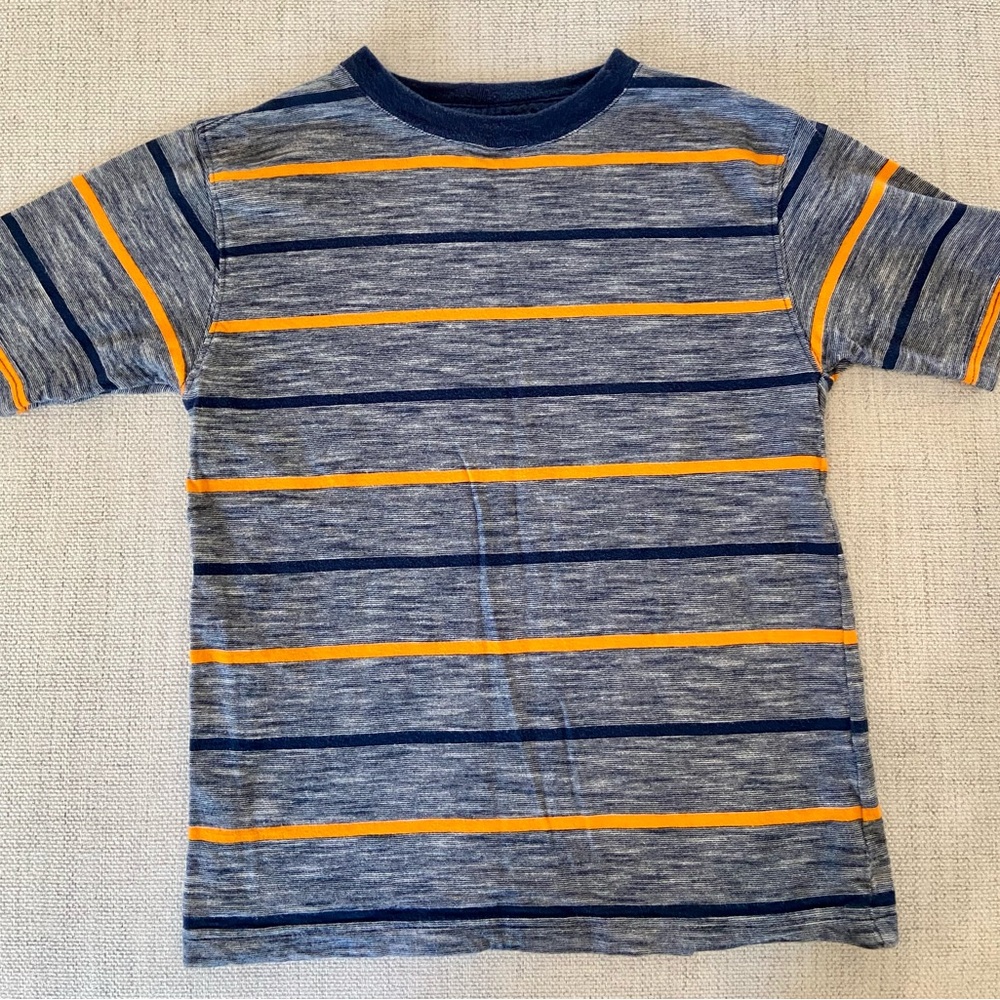 Faded Glory Kids Tee in Blue and Yellow Stripes